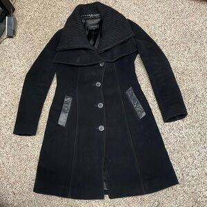 Mackage wool cashmere coat with zip out wool inset at neck